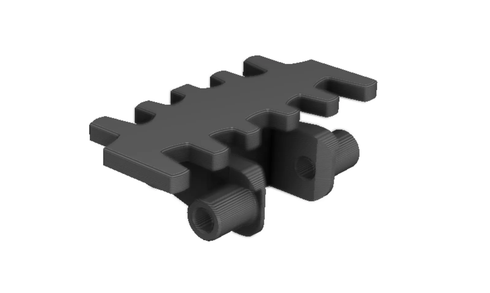 Eslabón de cadena transportadora reconstruido en CAD